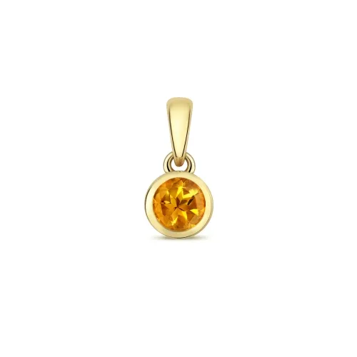 Citrine Pendant November Birthstone 0.23ct 9ct Gold